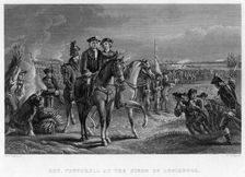 General Pepperell at the Siege of Louisburg, Canada, 18th century.Artist: W Ridgeway