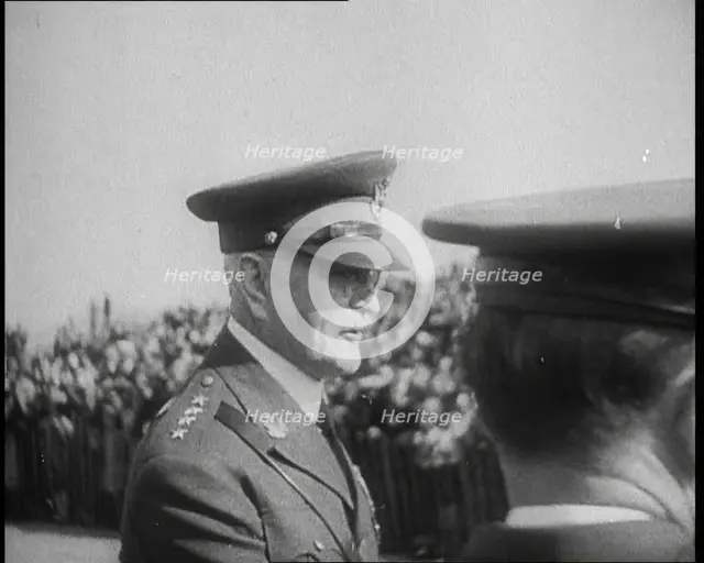 General Pershing, the American Commander in Chief of World War One, 1932. Creator: British Pathe Ltd.