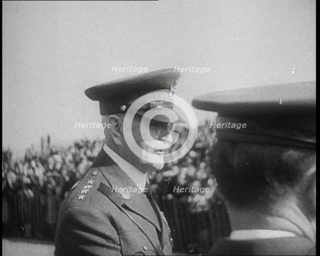 General Pershing, the American Commander in Chief of World War One, 1932. Creator: British Pathe Ltd.