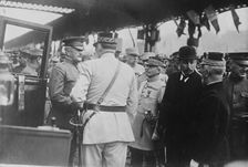 General Pershing, Gen. Pelletier, Gen. Dumas, Rene Besnard, 13 Jun 1917. Creator: Bain News Service
