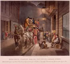 General Post Office, Lombard Street, London, 1827 Artist: Charles Hunt