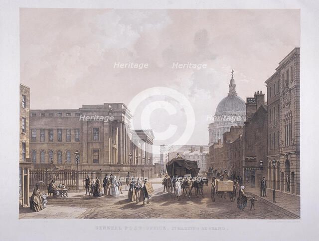 General Post Office, London, 1852. Artist: Thomas Picken