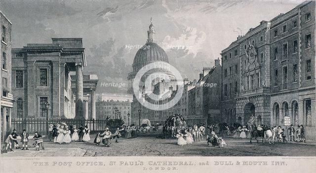General Post Office, London, 1829. Artist: CJ Emblem