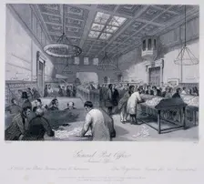 General Post Office, London, c1844. Artist: TH Ellis