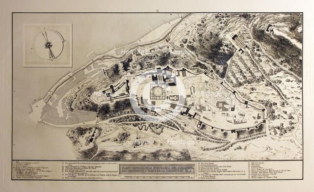 General plan of the Fortress of the Alhambra, 1770.