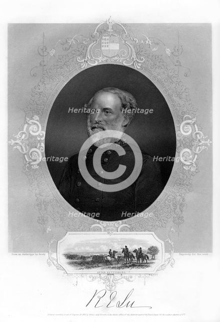 General Robert E Lee, Confederate general, 1862-1867. Artist: Unknown