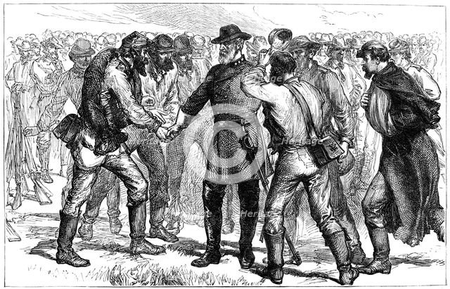 General Robert E Lee's farwell to his soldiers, 1865 (c1880). Artist: Unknown