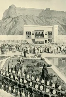 General Roberts Reading His Proclamation at Kabul, October 12, 1879 (1901). Creator: Amedee Forestier