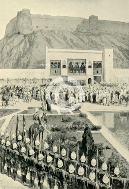 'General Roberts Reading His Proclamation at Kabul, October 12, 1879', (1901).  Creator: Amedee Forestier.