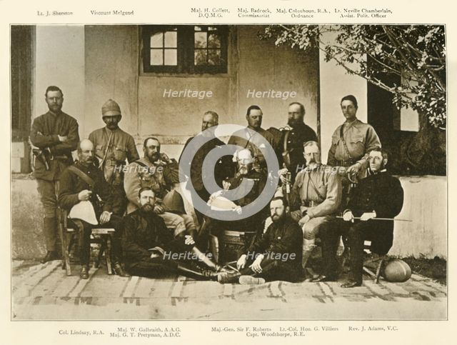 'General Roberts's Staff, Kandahar Expedition', c1880, (1901).   Creator: Bourne & Shepherd.
