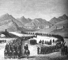 General Ross's Division crossing the Logar River on its way to meet Sir Donald Stewart c1880