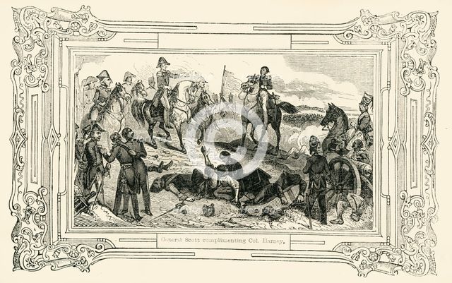 'General Scott complimenting Col. Harney', 1849. Creator: Unknown.
