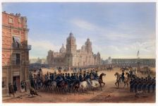 General Scott's Entrance into Mexico City, pub. 1851. Creator: Carl Nebel (1805 - 1855)