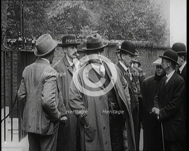 General Secretary of the Transport and General Workers Union Ernest Bevin Standing With..., 1922. Creator: British Pathe Ltd.