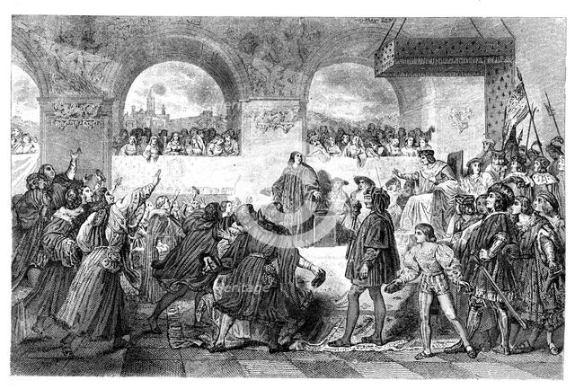 General States held in Tours before King Louis XII, May 14, 1506, engraving from 1853.