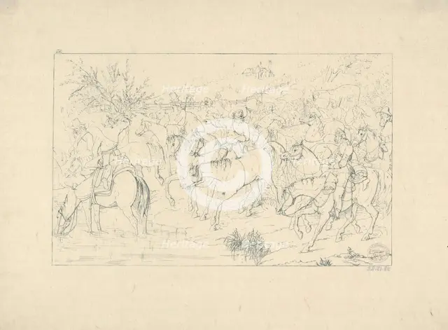 General Stuart's Return from Pennsylvania (from Confederate War Etchings), 1861-63. Creator: Adalbert John Volck.