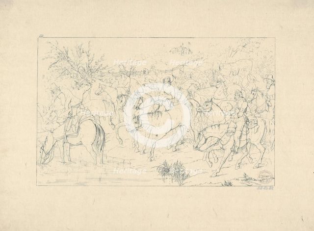 General Stuart's Return from Pennsylvania (from Confederate War Etchings), 1861-63. Creator: Adalbert John Volck.