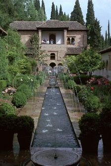 Generalife, Moorish Gardens, in Grenada, 14th century