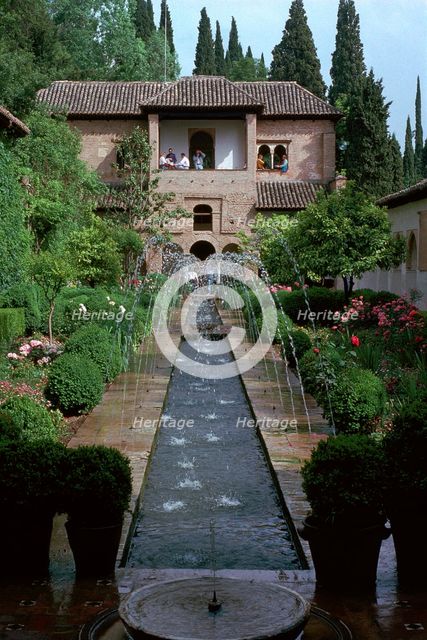 Generalife, Moorish Gardens, in Grenada, 14th century. Artist: Unknown