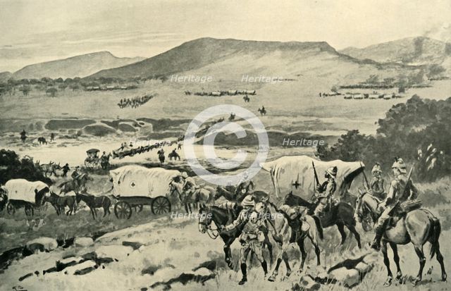 'Generals French and Hutton Crossing the Vaal into Transvaal Territory', (1901).  Creator: Gordon Frederick Browne.