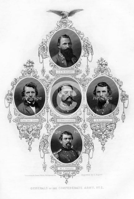 Generals of the Confederate Army, 1862-1867.Artist: J Rogers