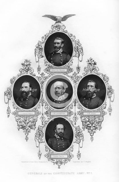 Generals of the Confederate Army, 1862-1867.Artist: J Rogers