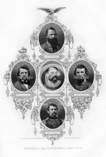 Generals of the Confederate Army, 1862-1867.Artist: J Rogers