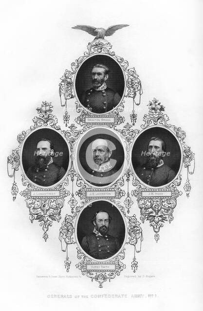 Generals of the Confederate Army, 1862-1867.Artist: J Rogers