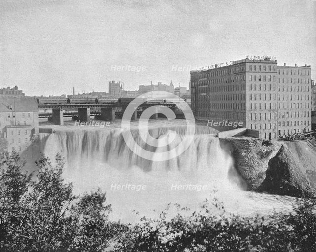 Genesee Falls, Rochester, New York State, USA, c1900.  Creator: Unknown.