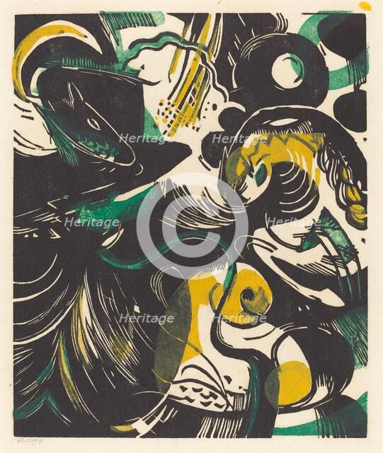 Genesis II (Schopfungsgeschichte II), 1914. Creator: Franz Marc.