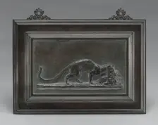 Genet Carrying off a Bird, model 1831, cast by 1874. Creator: Antoine-Louis Barye