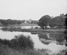 Geneva, Ill. from above railway bridge, c1898. Creator: Unknown