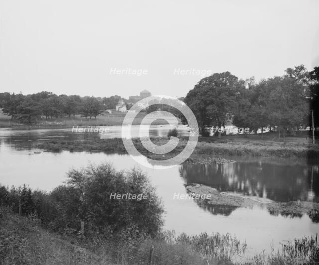 Geneva, Ill. from above railway bridge, c1898. Creator: Unknown.