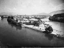 Geneva. Junction of the Rhone and Arve. Creator: Unknown