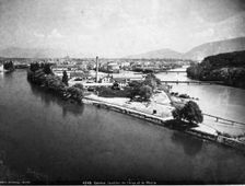 Geneva. Junction of the Rhone and Arve. Creator: Unknown