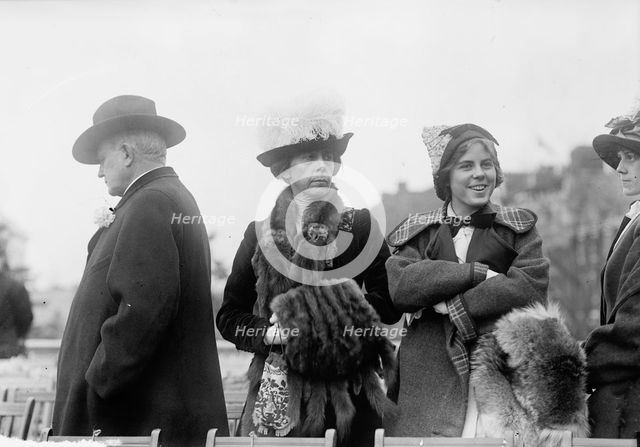 Genevieve Clark with Champ Clark And Mrs. Clark, 1911. Creator: Harris & Ewing.