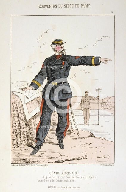 'Genie Auxiliaire', Siege of Paris, Franco-Prussian War, 1870-1871.  Artist: Anon