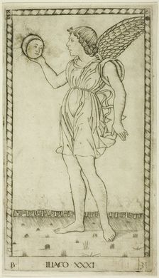 Genius of the Sun, plate 31 from Genii and Virtues, c.1465. Creator: Unknown