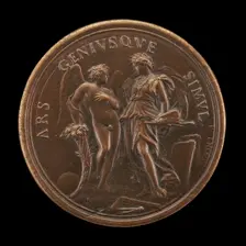 Genius Inspiring Art [reverse], c. 1675. Creator: Charles-Jean-François Chéron