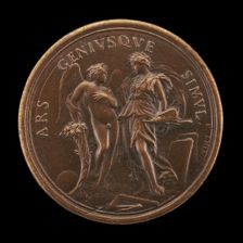 Genius Inspiring Art [reverse], c. 1675. Creator: Charles-Jean-François Chéron