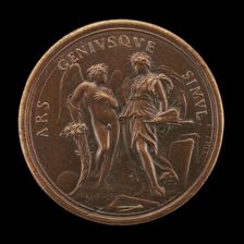 Genius Inspiring Art [reverse], c. 1675. Creator: Charles-Jean-François Chéron