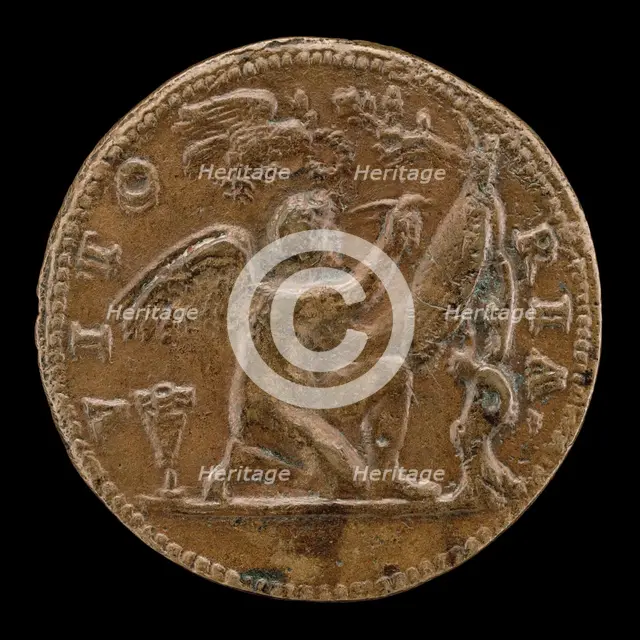 Genius Writing on a Shield [reverse]. Creator: Giovanni Maria Pomedelli.