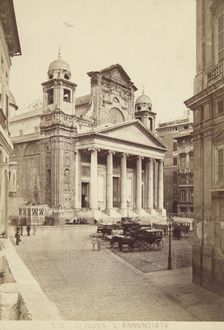 Genoa - Church [Basilica] of the Annunciation of the Blessed Virgin Mary in the Desert, 1870-1880. Creator: Alfredo Noack