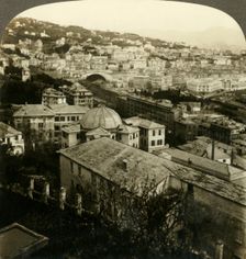 Genoa, east from the Rosazza Gardens, Italy c1909. Creator: Unknown