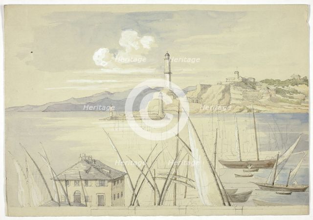 Genoa from the Croce di Malta, 1841. Creator: Elizabeth Murray.
