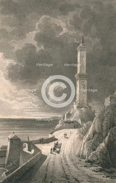 'Genoa. Light House', 1818.  Creator: Charles Askey.