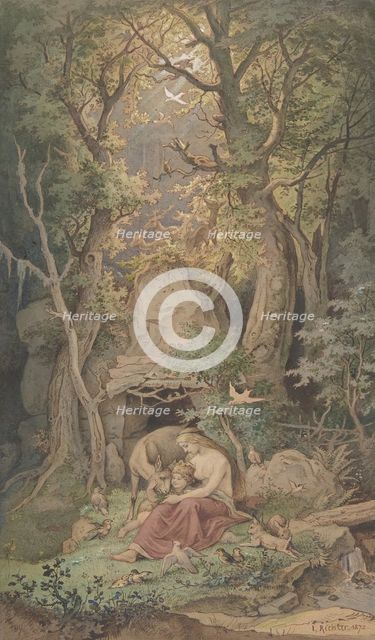 Genoveva, 1820-84. Creator: Ludwig Richter.