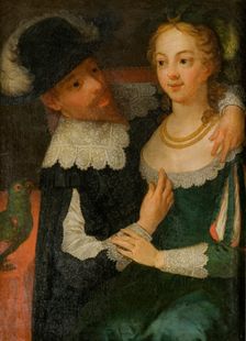 Genre scene called Gustav II Adolf, 1594-1632, King and Ebba Brahe, c17th century. Creator: Anon