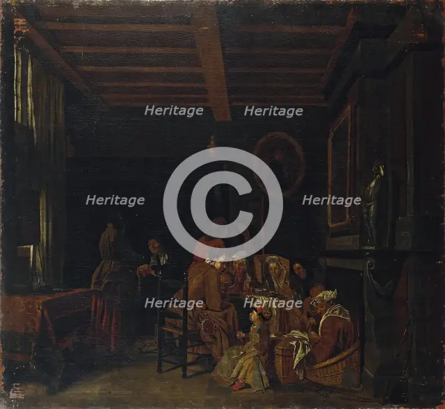 Genre Scene, (Breakfast), 1712. Creator: Jan Josef Horemans I.