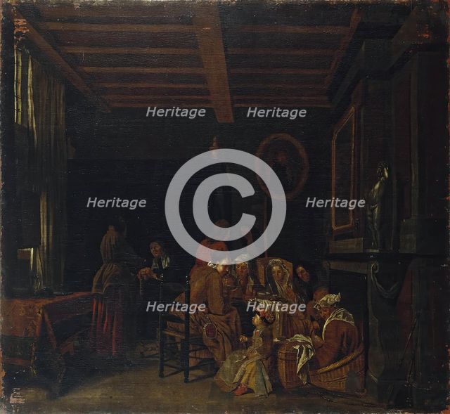 Genre Scene, (Breakfast), 1712. Creator: Jan Josef Horemans I.